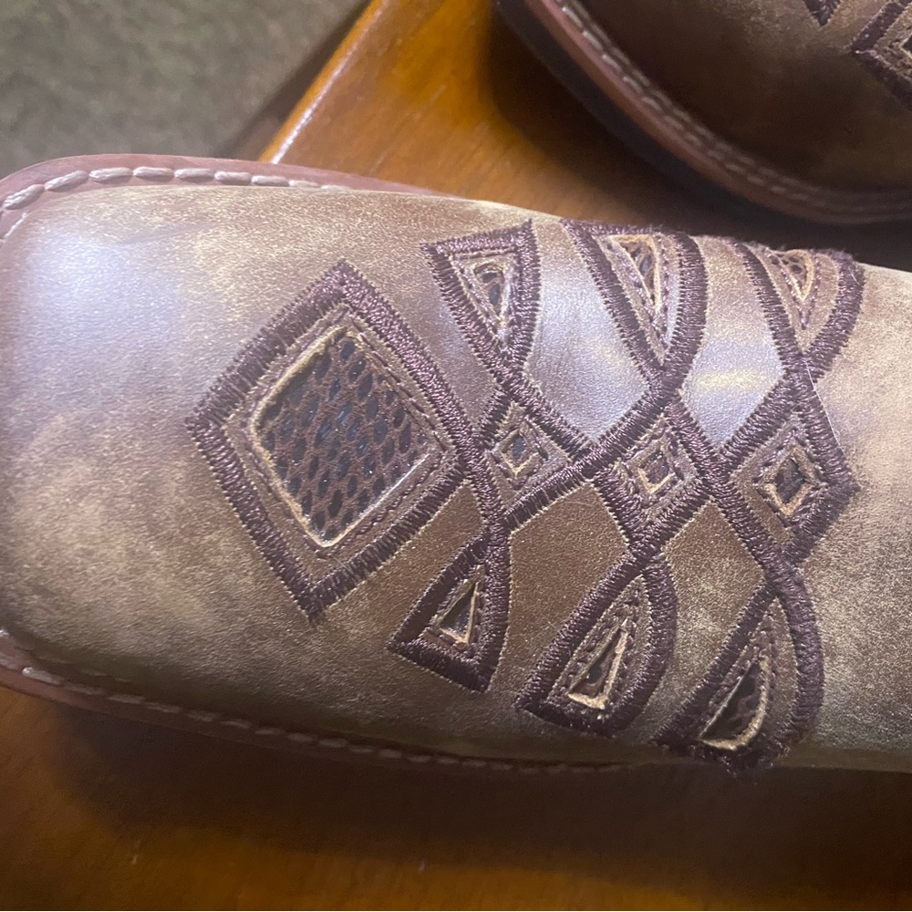 GORGEOUS Laredo Leather Square toe Cowboy Boots ! Size 9.5 Rare Color/Style ! - Picture 5 of 16